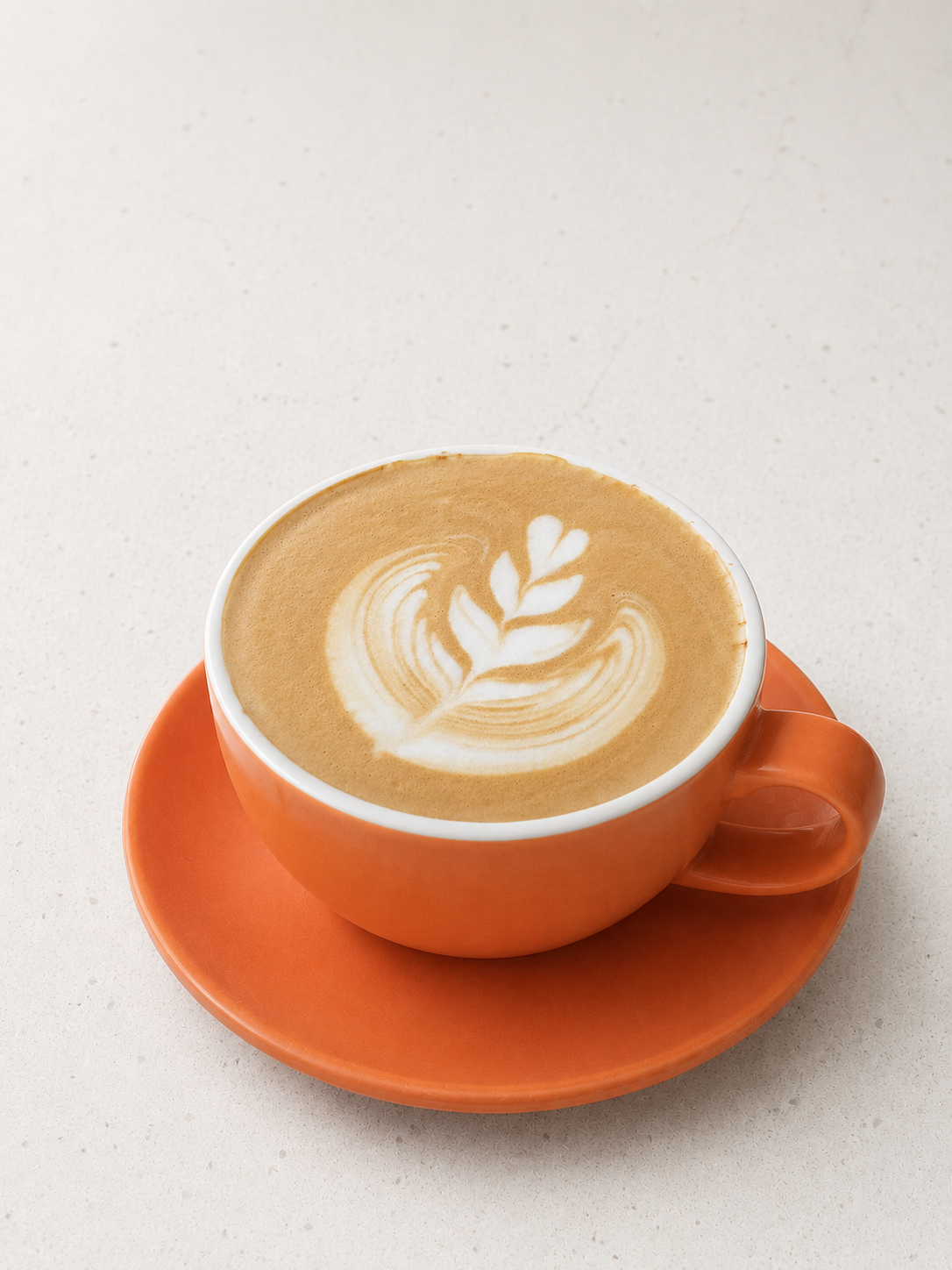 Latte with latte art design